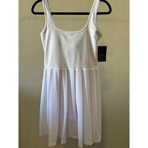 Sage Collective Pro Shop Tennis Dress White Size M Built In Shorts/bra Pleated